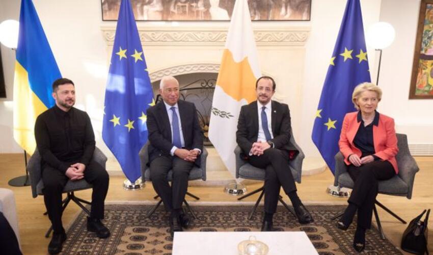 Zelenski Kiprdə Aİ liderləri ilə görüşdü