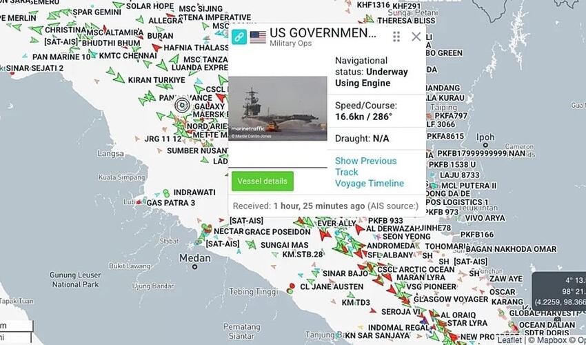 Tramp üç esmineslə birlikdə "Abraham Lincoln" təyyarədaşıyan gəmisini İrana göndərdi