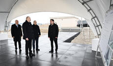Prezident İlham Əliyev Sumqayıt Sənaye Parkında polipropilen və laminatlı kisə istehsalı müəssisəsinin təməlini qoyub