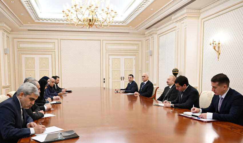 Prezident İlham Əliyev İranın yol və şəhərsalma nazirinin başçılıq etdiyi nümayəndə heyətini qəbul edib