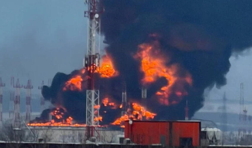 Tatarıstanda neft nasos stansiyası dron hücumundan sonra yanğına məruz qalıb
