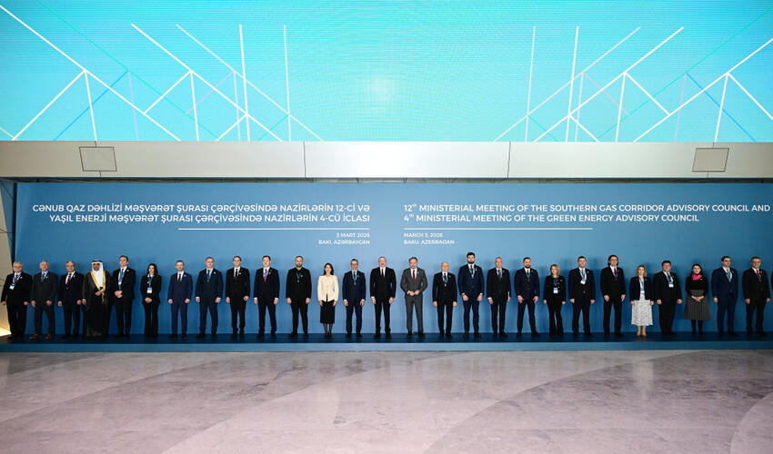 Prezident İlham Əliyev Cənub Qaz Dəhlizi Məşvərət Şurası çərçivəsində nazirlərin 12-ci və Yaşıl Enerji Məşvərət Şurası çərçivəsində nazirlərin 4-cü iclaslarında iştirak edib
