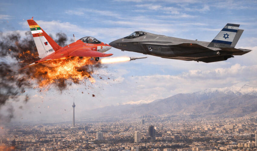 İsrailin F-35 təyyarəsi Tehran üzərində İranın Yak-130 təyyarəsini vurub