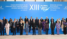 “Keçid dövründə olan dünyada fikir ayrılıqlarının aradan qaldırılması” mövzusunda XIII Qlobal Bakı Forumu işə başlayıb
Prezident İlham Əliyev Forumun açılış mərasimində çıxış edib