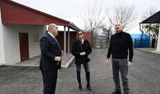 Prezident İlham Əliyev Xocavəndin Xanoba kəndində fərdi evlərin və infrastrukturun bərpası sahəsində görülən işlərlə tanış olub