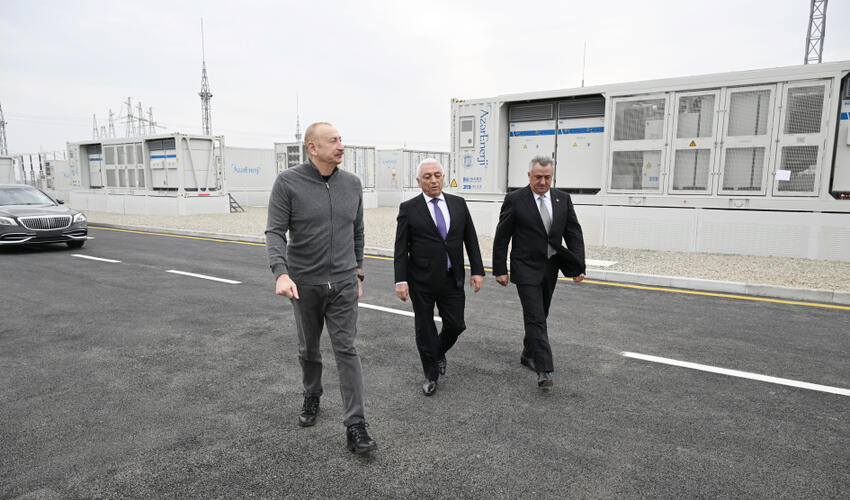Prezident İlham Əliyev “Abşeron” Batareya Enerji Saxlanc Mərkəzinin açılışında iştirak edib