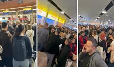 Əlverişsiz hava şəraiti hava limanını iflic etdi və sərnişinlər saatlarla baqajlarını gözləməli oldular