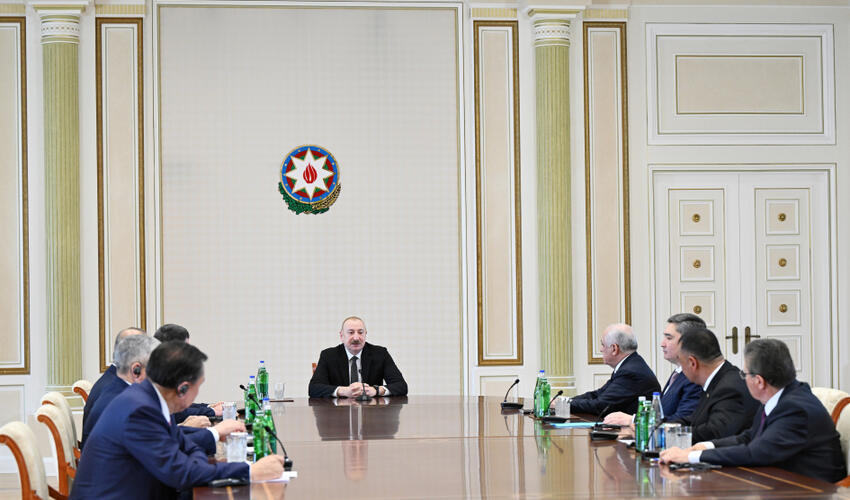 Prezident İlham Əliyev Türk Dövlətləri Təşkilatına üzv dövlətlərin hökumət başçılarının görüşünün iştirakçılarını qəbul edib