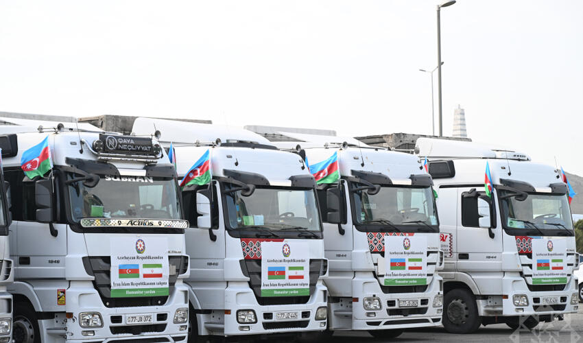 Azərbaycan Prezidentinin tapşırığı ilə İrana növbəti humanitar yardım yola salınıb