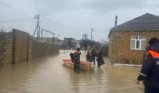 Dərbənddə su bəndi uçub, onlarla ev su altında qalıb