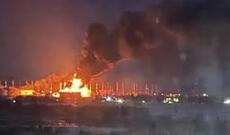 Rusiyada Neft Nasos Stansiyasına dronlar hücum edib, güclü yanğınlar baş verib