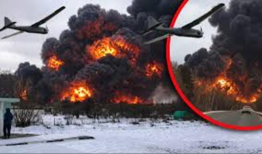 Dron zərbələri nəticəsində Qorki Neft Nasos Stansiyasında başlayan yanğın davam edir