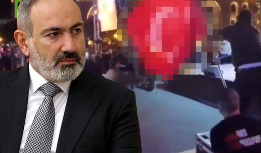 Ermənistanda Türkiyə bayrağı alcaqcasına yandırılıb: Paşinyan sərt reaksiya verib