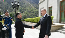 Qəbələdə Azərbaycan Prezidenti İlham Əliyevin Ukrayna Prezidenti ilə təkbətək və geniş tərkibdə görüşü olub