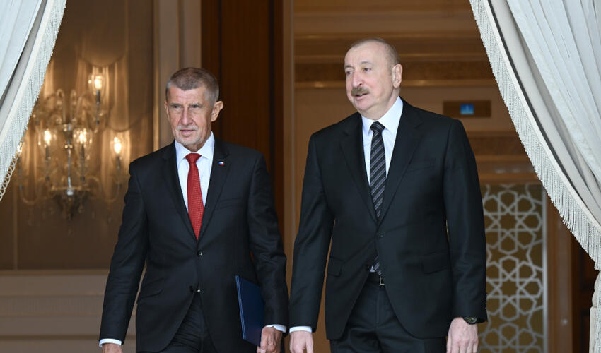 Azərbaycan Prezidenti İlham Əliyev və Çexiyanın Baş naziri Andrey Babiş mətbuata bəyanatlarla çıxış ediblər