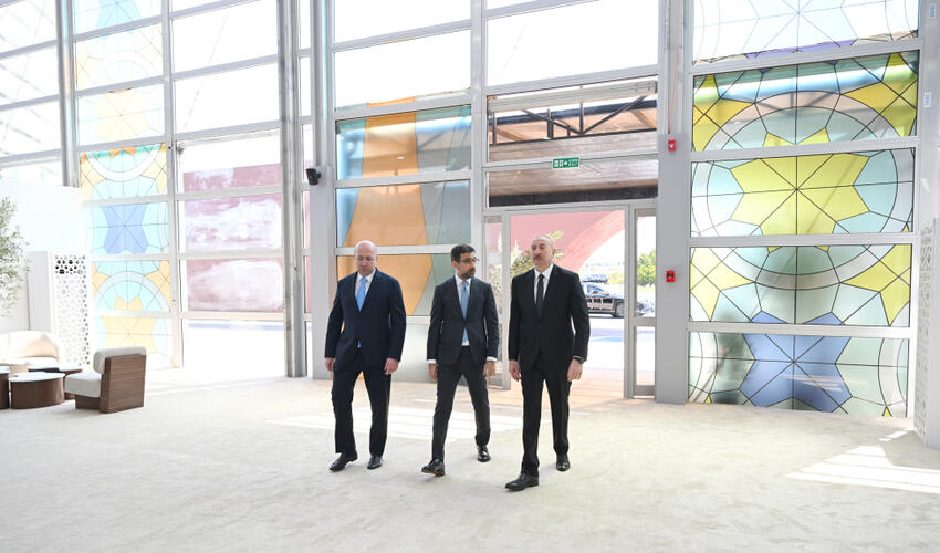 Prezident İlham Əliyev Bakı Olimpiya Stadionunun ərazisində WUF13 ilə bağlı görülən işlərlə tanış olub