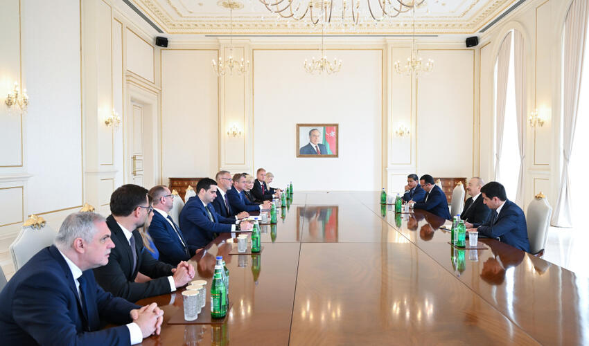 Prezident İlham Əliyev Slovakiya Milli Şurası sədrinin başçılıq etdiyi nümayəndə heyətini qəbul edib