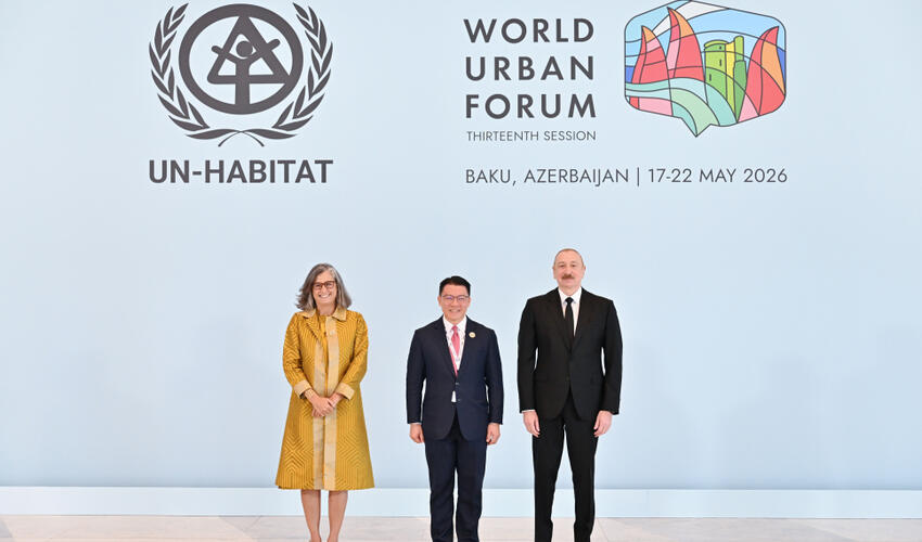 Bakıda Ümumdünya Şəhərsalma Forumunun 13-cü Sessiyasının açılış mərasimi keçirilib
Prezident İlham Əliyev çıxış edib