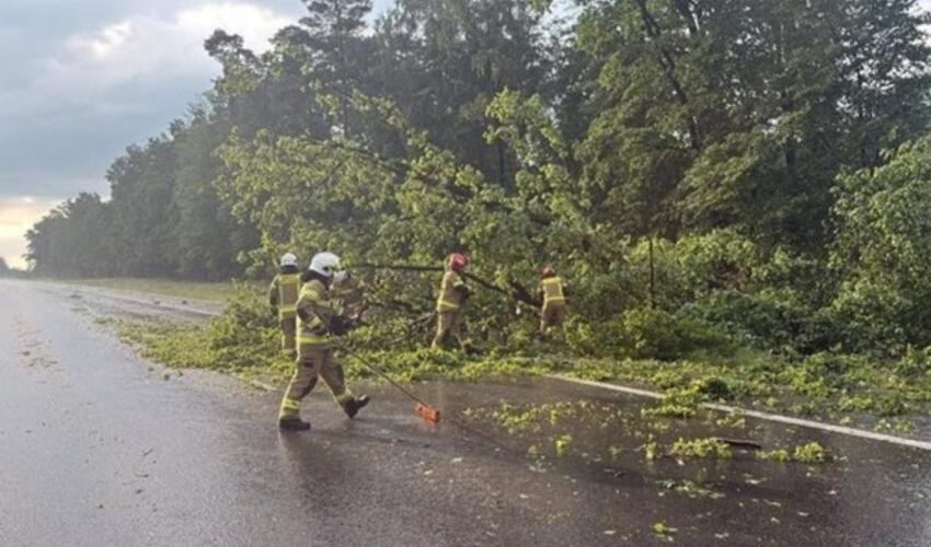 Polşada qasırğa təxminən 20 binaya ziyan vurub