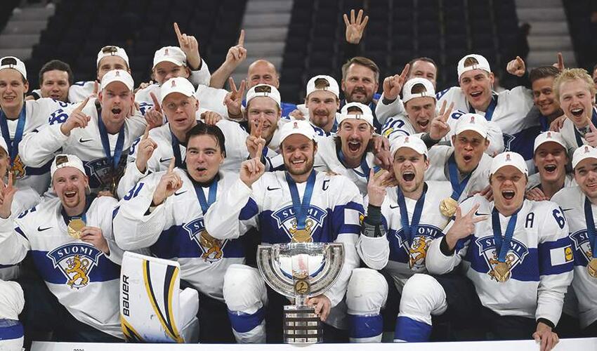 Finlandiya millisi hokkey üzrə dünya çempionatının beşqat qalibi olub