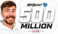Bloqer MrBeast YouTube-da 500 milyon abunəçi həddini keçən ilk şəxs oldu
