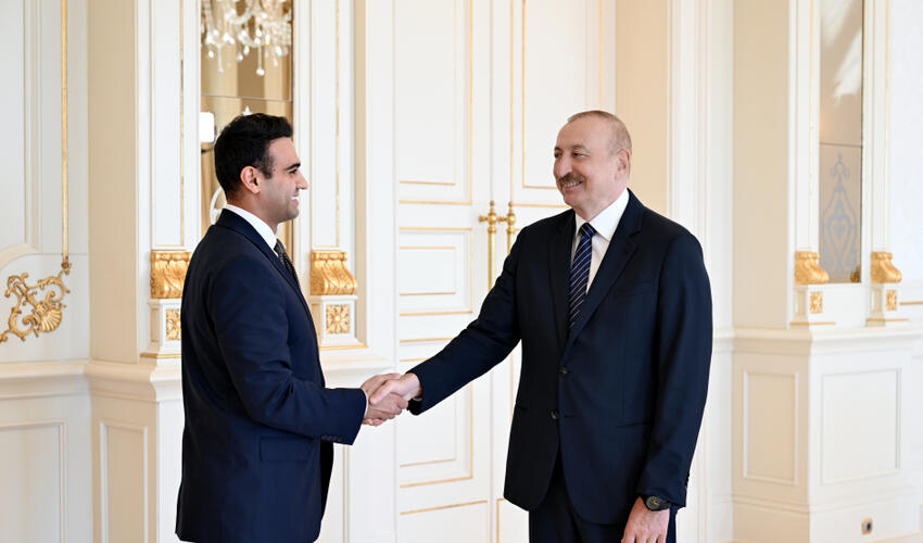 Prezident İlham Əliyev ABŞ Konqresinin Nümayəndələr Palatasının üzvünü qəbul edib