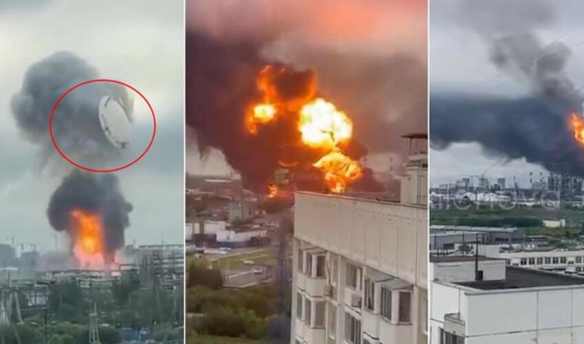 Rusiya paytaxtına dron hücumu edilib: Moskva od tutub yanır