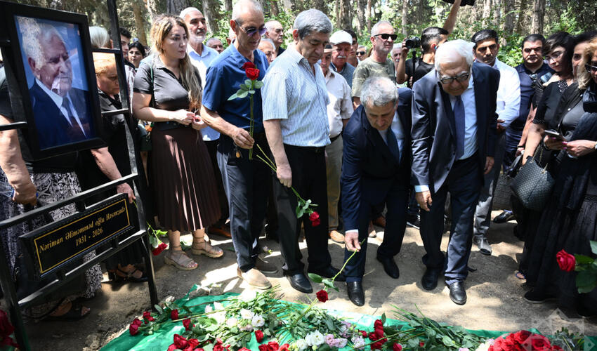 Xalq şairi Nəriman Həsənzadə ilə vida mərasimi keçirilib