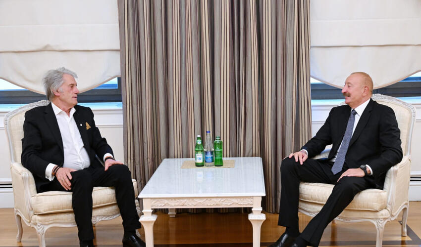 Prezident İlham Əliyev Ukraynanın sabiq Prezidenti Viktor Yuşşenko ilə görüşüb