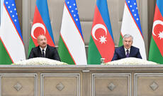 Azərbaycan və Özbəkistan prezidentləri mətbuata bəyanatlarla çıxış ediblər