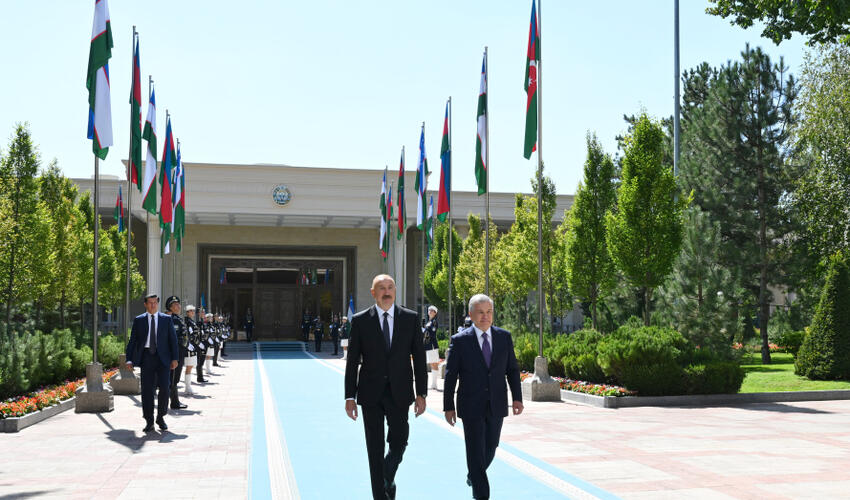 Daşkənddə Prezident İlham Əliyevin rəsmi qarşılanma mərasimi olub