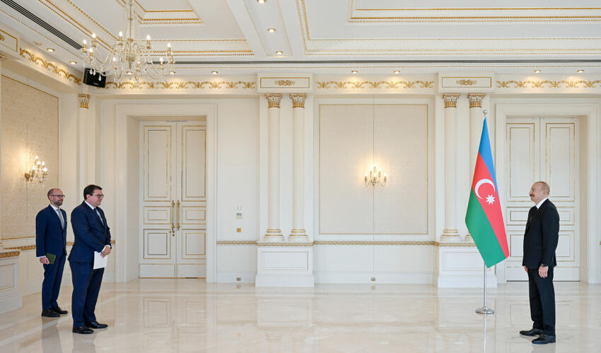 Prezident İlham Əliyev Avstriyanın Azərbaycanda yeni təyin olunmuş səfirini qəbul edib
