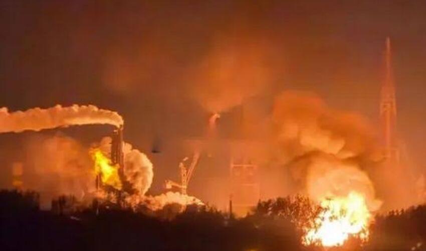 Rusiyanın Novomoskovsk şəhərinə dronlar hücum edib: Azot kimya zavodunda yanğın baş verib