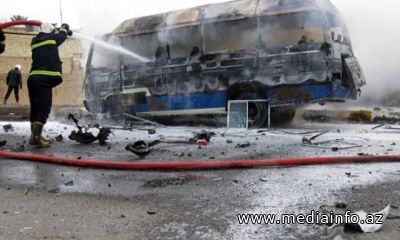 İranlı zəvvarların avtobusu partladılıb