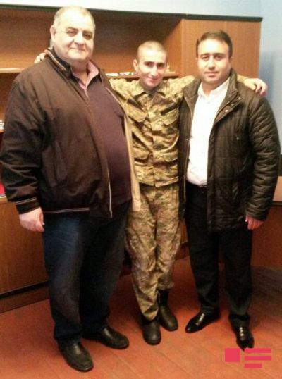 Elçin Behbudov və müavini erməni əsgərlə görüşüblər - FOTO