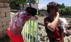 Gülyanaq və Gülyaz bacıları ata evinin sökülməsinə dözməyib ağladılar - FOTO