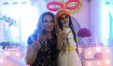 Teleaparıcı Könül Yusifqızı qızı Səhərə ad günü keçirtdi - VİDEO