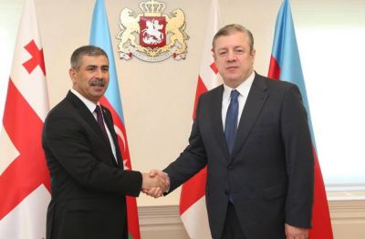 Gürcüstanın baş naziri Azərbaycanın müdafiə nazirini qəbul edib