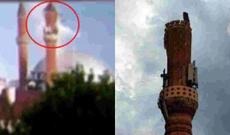 Türkiyədə ildırım məscidin minarəsini belə uçurdu – VİDEO