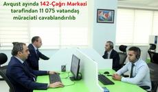 142-Çağrı Mərkəzi tərəfindən 11 075 vətəndaş müraciəti cavablandırılıb