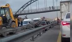 Bakı-Sumqayıt yolunda qəza baş verib, tıxac yaranıb - VİDEO