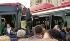 “Bakı Bus” avtobusları toqquşub