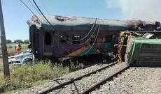 Yevlaxda sərnişin qatarı qəzaya uğrayıb